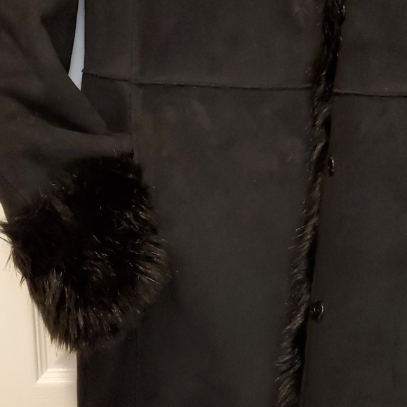 Jasper Conran Full Length Faux Fur Coat - Picture 4 of 9